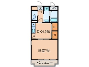 ディアコ－ト磯部第６の物件間取画像